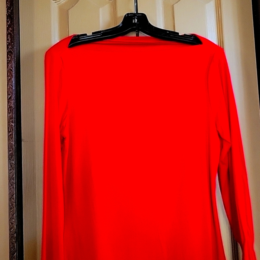 OLD NAVY RED BOATNECK TOP EUC